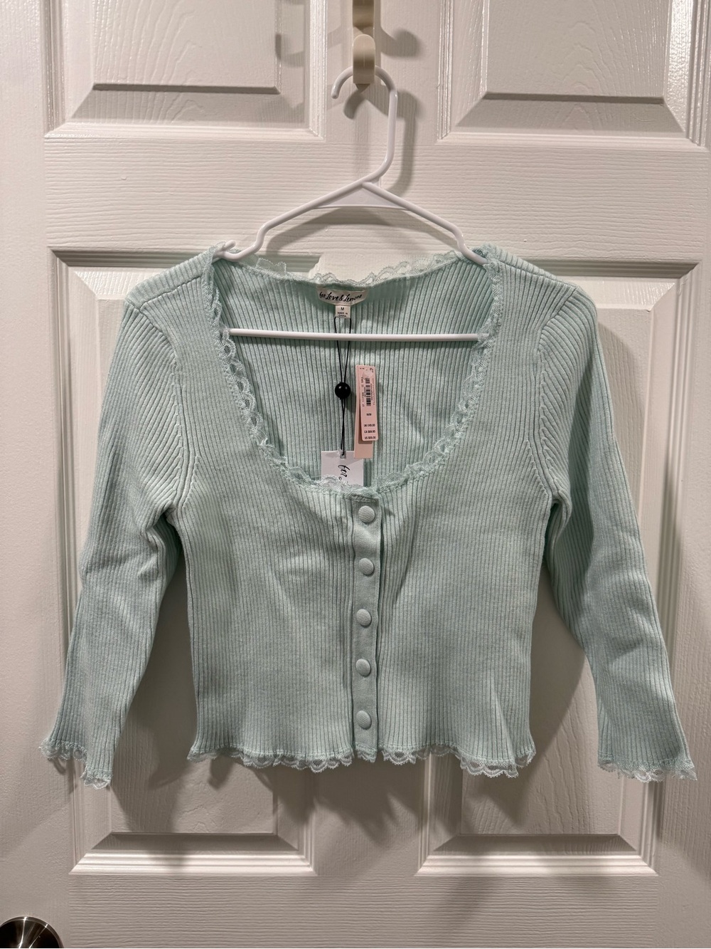 For Love & Lemons Jolie Green Cardigan - Picture 3 of 10
